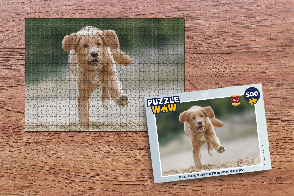 PuzzleWow Gouden Retriever Puzzel 500 Stuks
