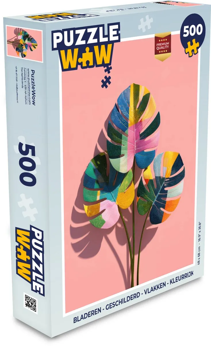 PuzzleWow Bladeren Geschilderd Legpuzzel 500 Stuks