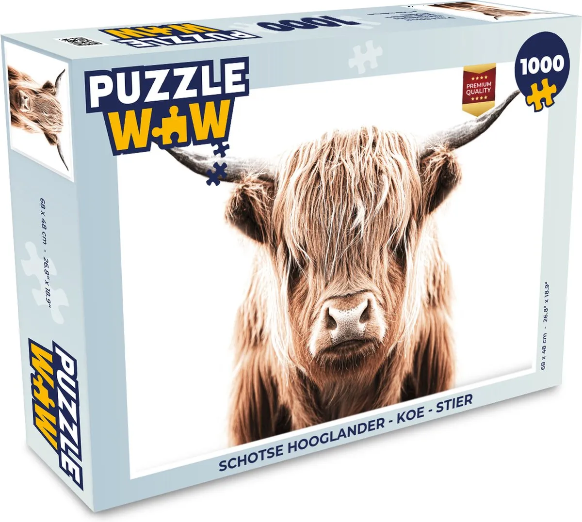 PuzzleWow Schotse Hooglander Legpuzzel 1000 Stuks