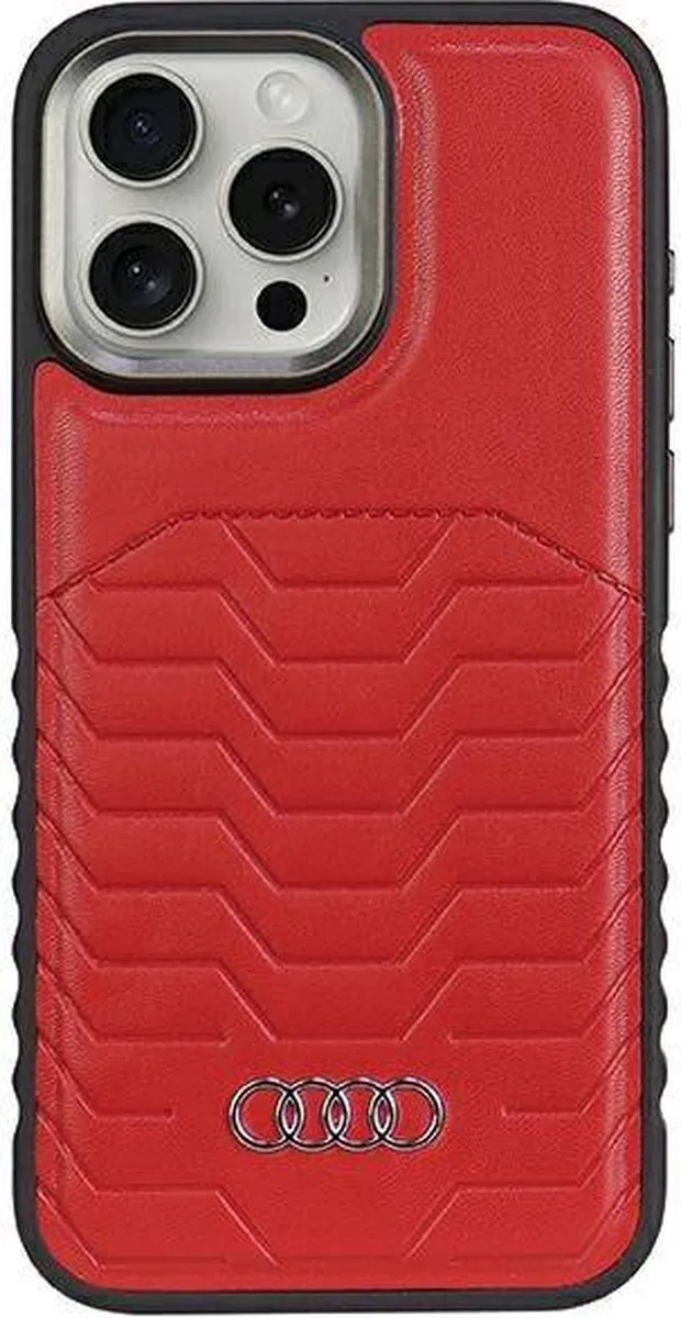Audi Synthetic Leather MagSafe iPhone 15 Pro Hoes