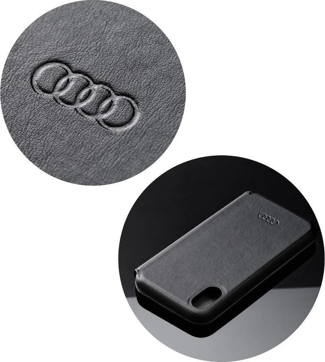 Audi Folio-hoes AU-TPUFCIP8P-TT/D1-BK - iPhone 8 Plus - Zwart