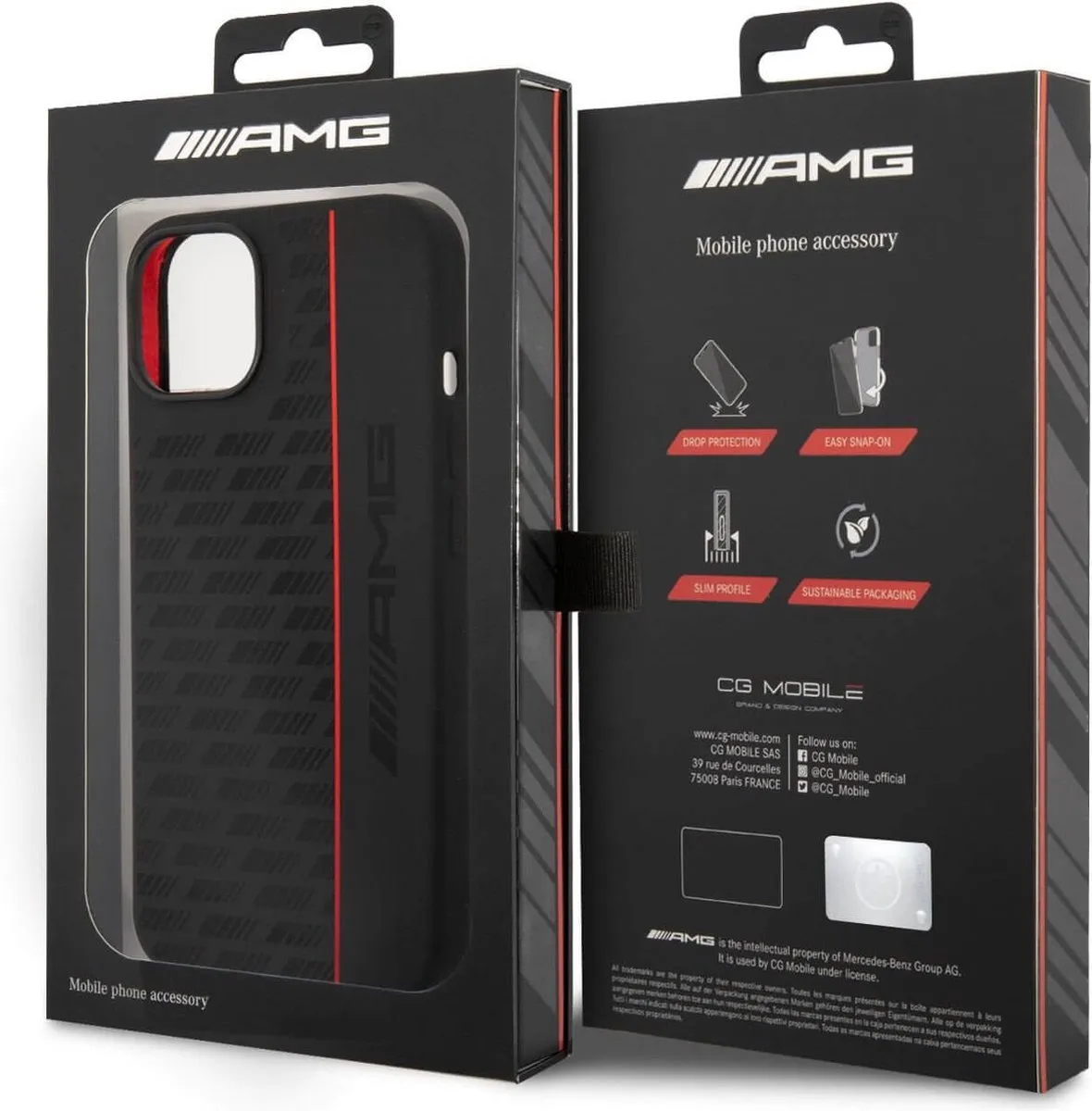 Mercedes-AMG Silicone Hoes iPhone 14 - Zwart
