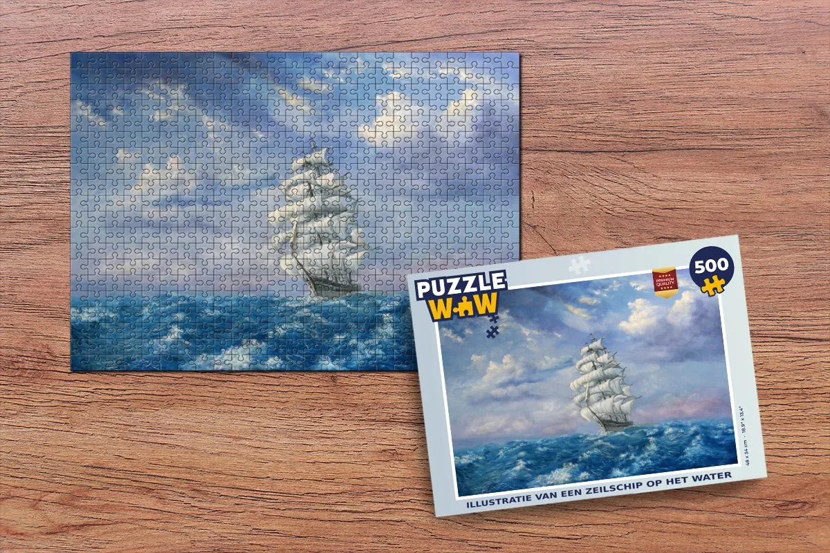 PuzzleWow Zeilschip Legpuzzel 500 Stuks - Multicolor