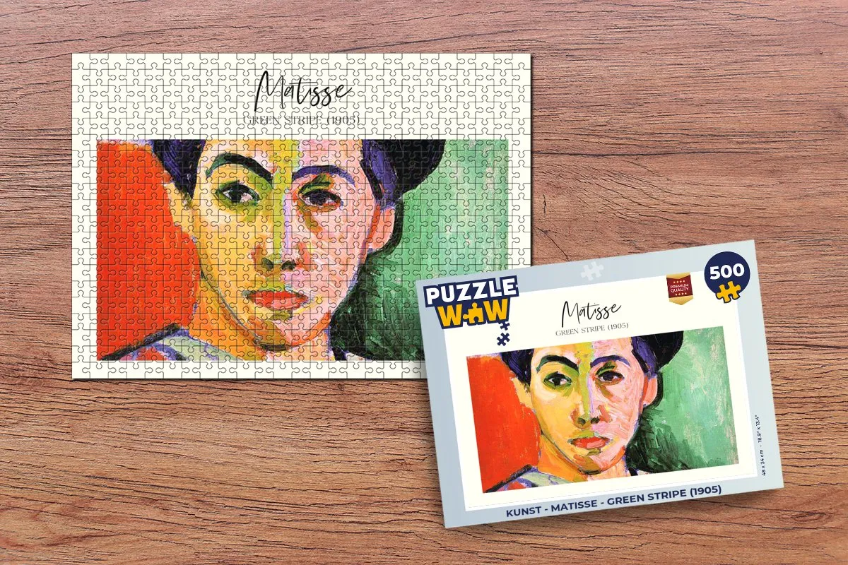 PuzzleWow Matisse Green Stripe Legpuzzel 500 Stuks - Multicolor