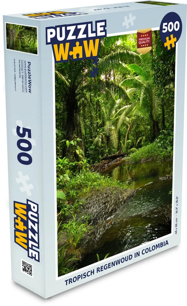 PuzzleWow Tropisch Regenwoud Colombia Legpuzzel 500 Stuks