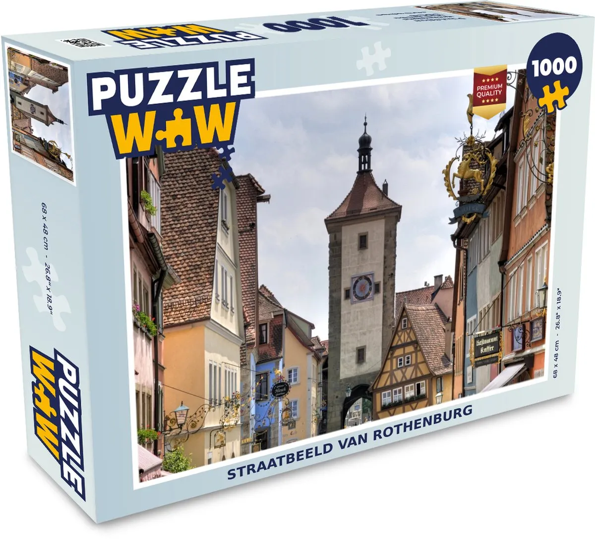 PuzzleWow Straatbeeld van Rothenburg Legpuzzel 1000 Stuks