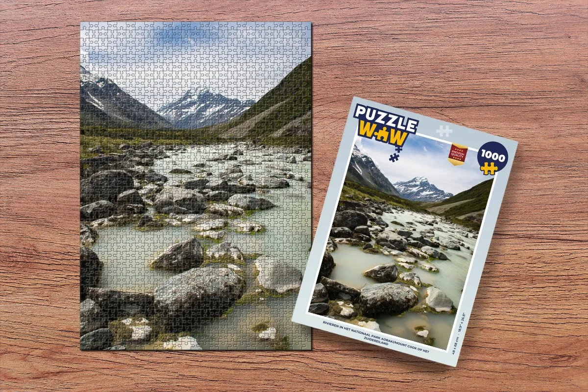 PuzzleWow Rivieren Nationaal Park Aoraki 1000 Stuks - Multicolor