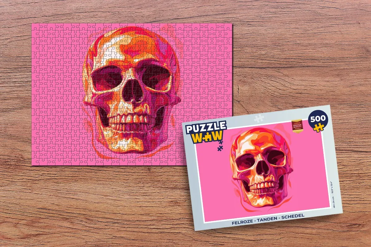 PuzzleWow Legpuzzel Schedel - Tanden 500 Stuks - 8721406861140