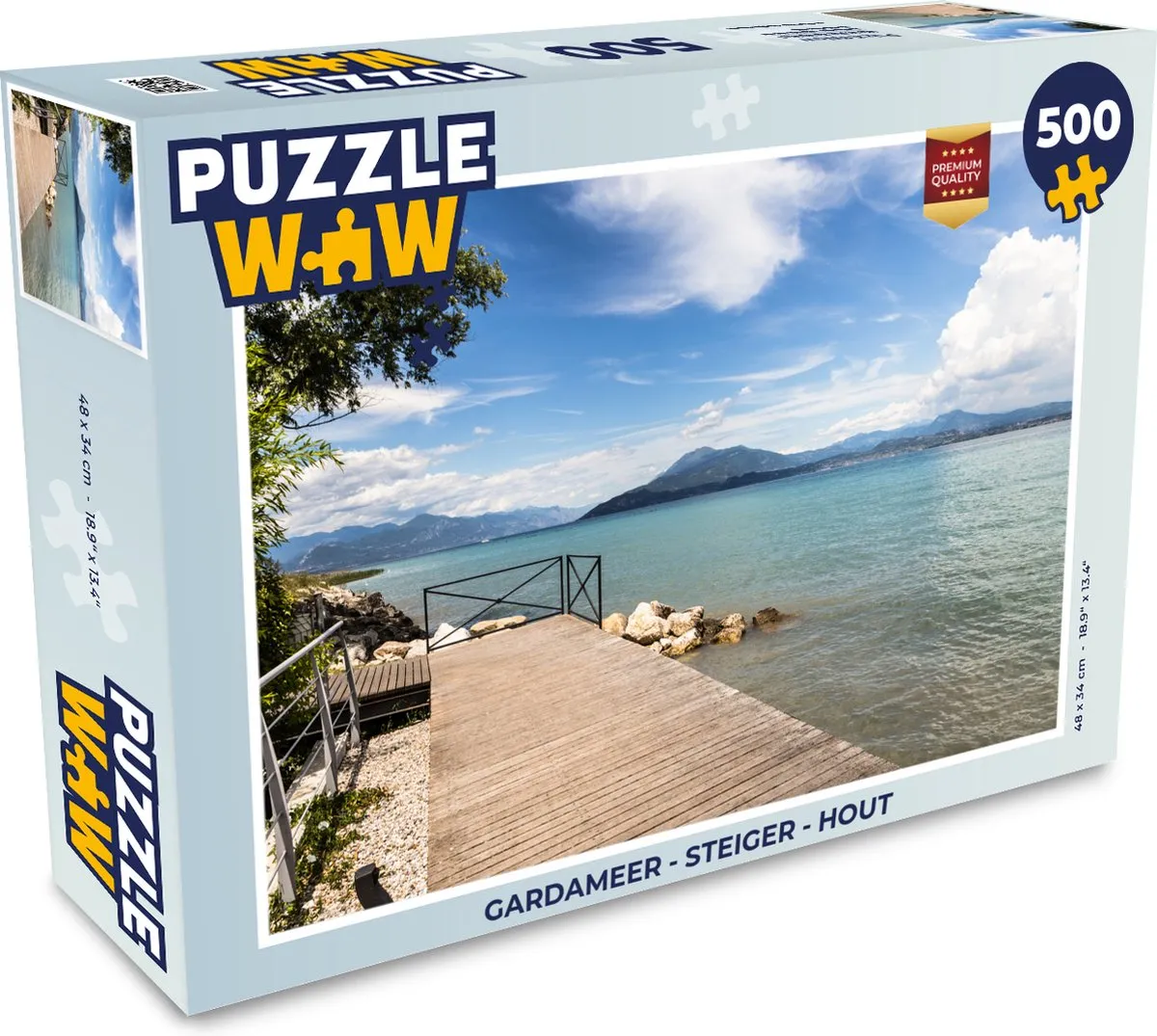 PuzzleWow Gardameer Steiger Legpuzzel 500 Stuks