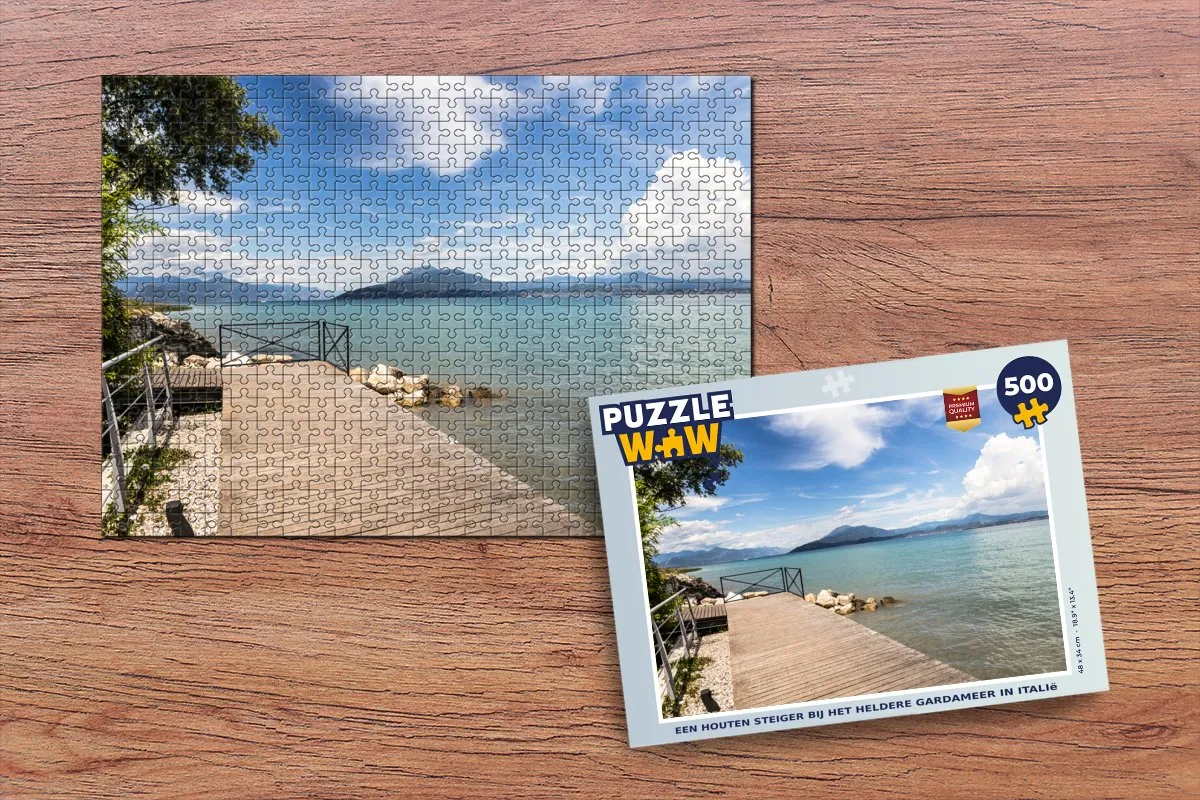 PuzzleWow Gardameer Steiger Legpuzzel 500 Stuks - Multicolor