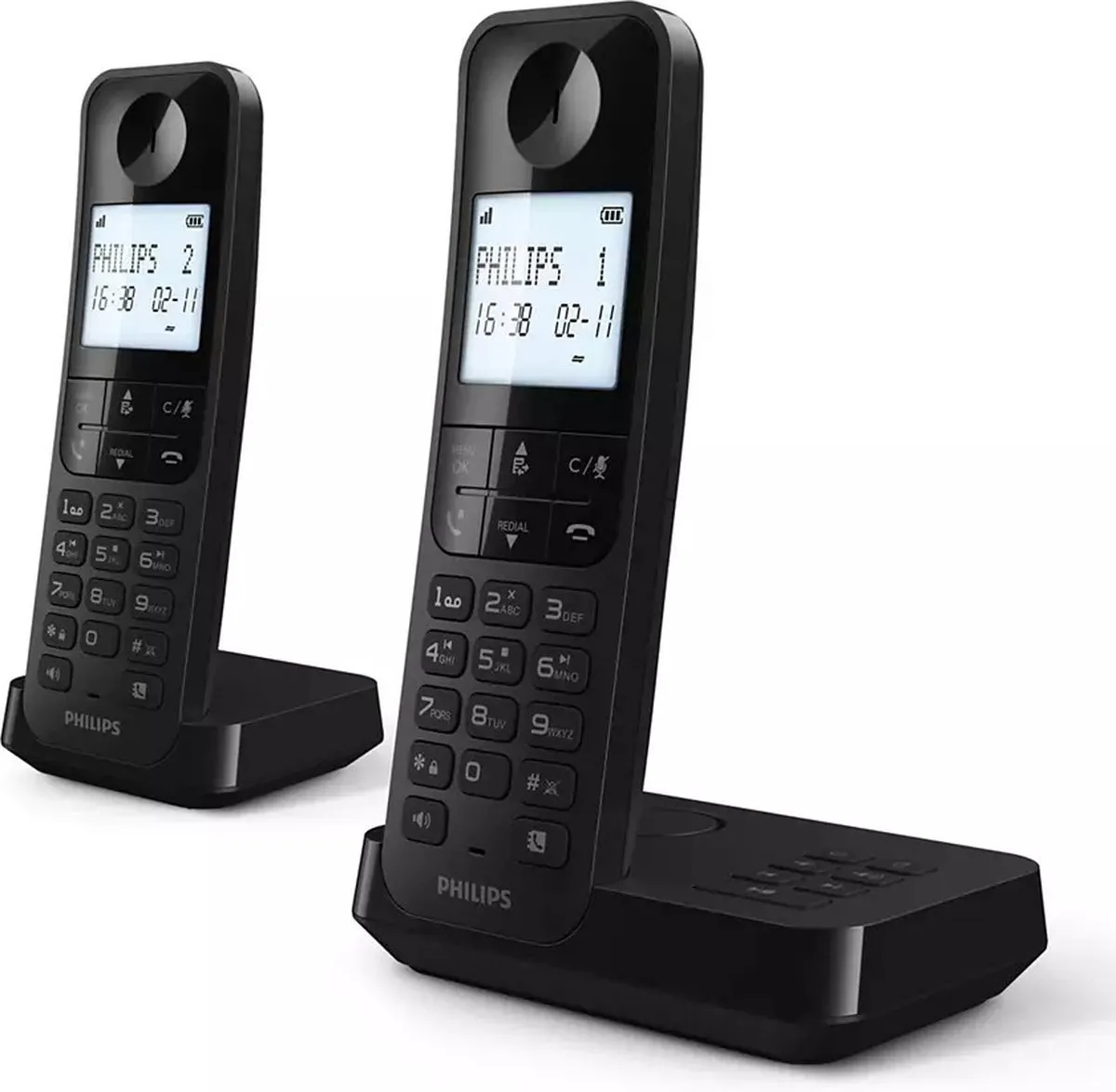 Philips D2752B/12 Draadloze Telefoon - 2 Handsets - Zwart
