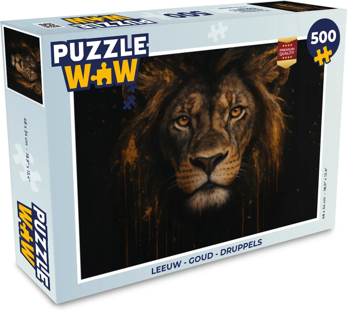 PuzzleWow Leeuw Druppels Legpuzzel 500 Stuks