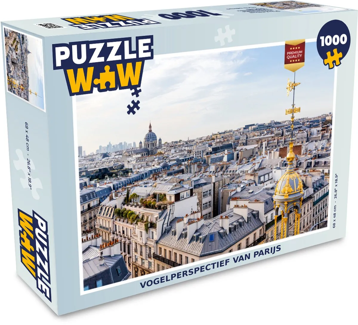 PuzzleWow Frankrijk Gebouwen Legpuzzel 1000 Stuks - Multicolor