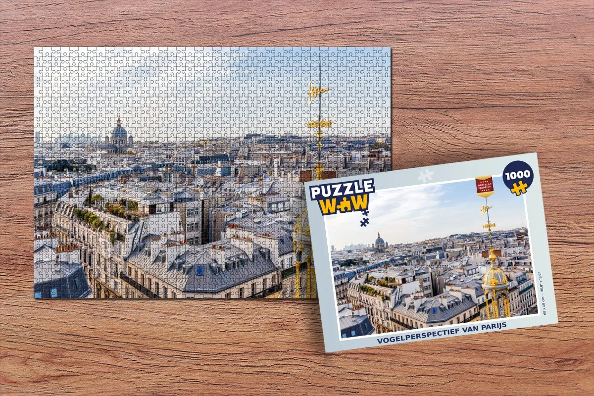 PuzzleWow Frankrijk Gebouwen Legpuzzel 1000 Stuks - Multicolor