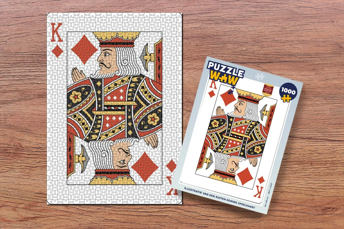 PuzzleWow Legpuzzel Ruitenkoning 1000 Stuks - Multicolor