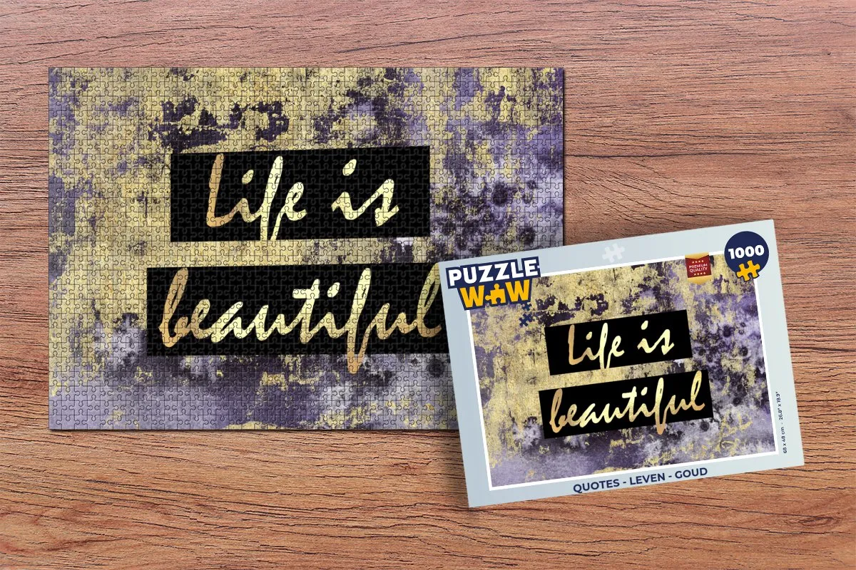 PuzzleWow Leven Goud Legpuzzel 1000 Stuks