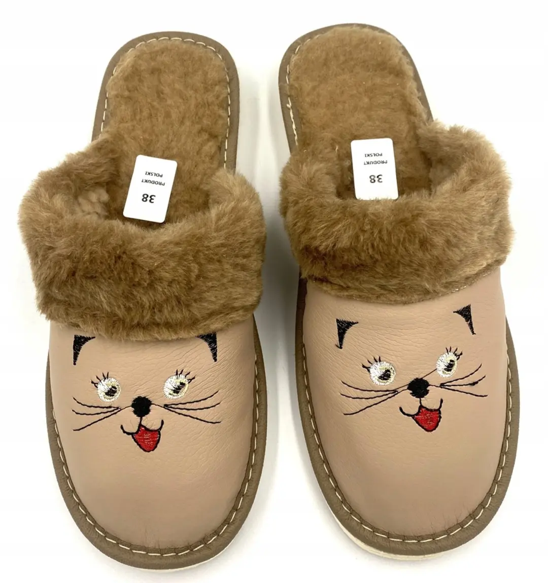 Dames Pantoffels Maximus Katten Leer Warm & Comfortabel Maat 41