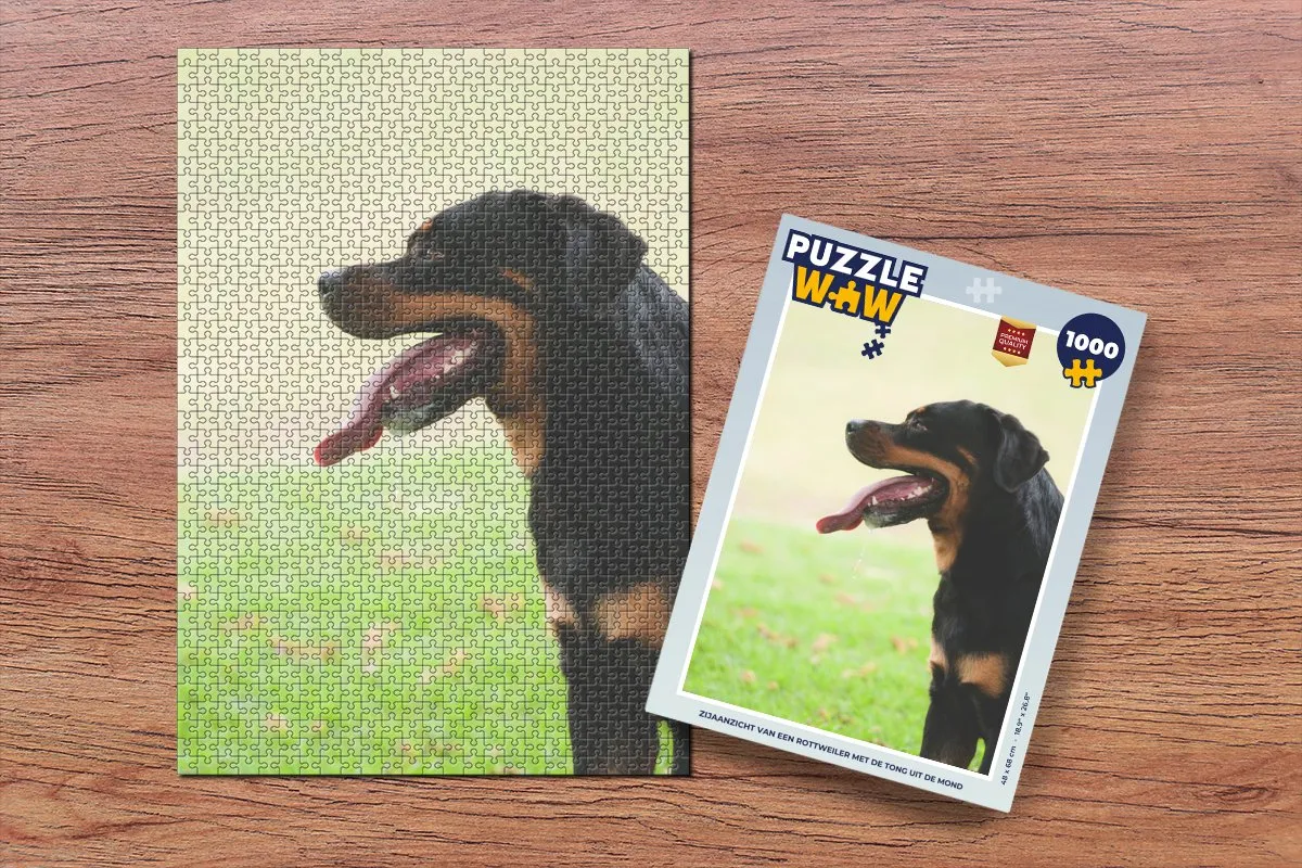 PuzzleWow Legpuzzel Rottweiler 1000 Stuks