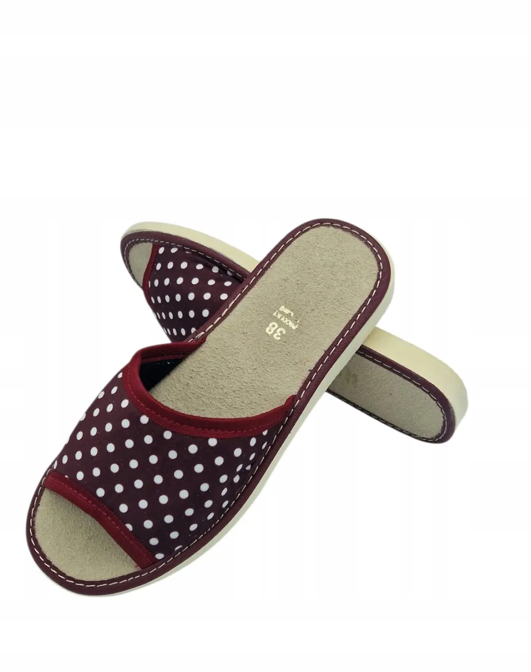 Dames pantoffels Maximus stippen bordeaux maat 37