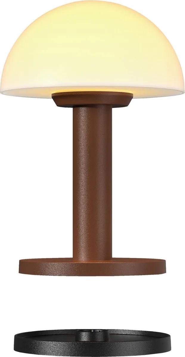 Villeroy & Boch Bergamo Oplaadbare Tafellamp - 12,2 cm - Roest