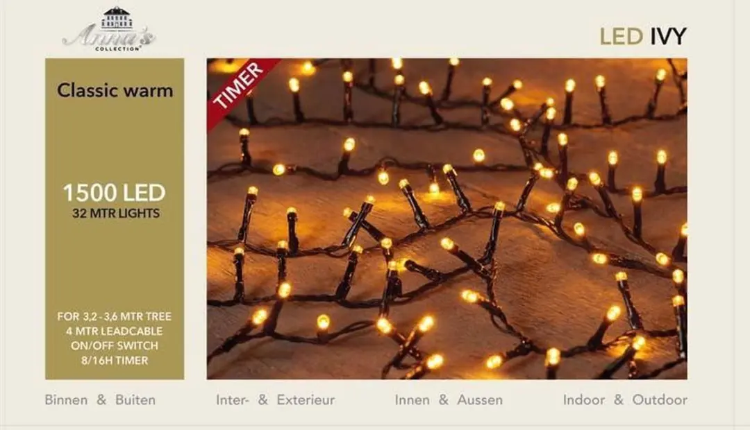 Anna's Collection LED Classic Ivy Kerstverlichting 32m
