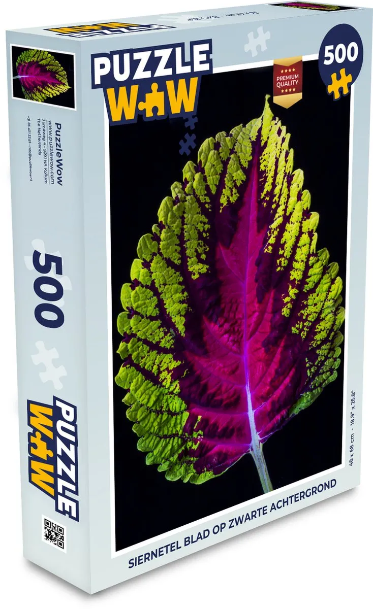 PuzzleWow Legpuzzel Siernetel 500 Stuks - Multicolor