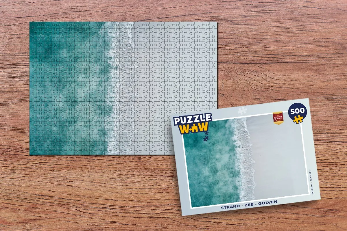 PuzzleWow Legpuzzel Strand - Zee - Golven 500 Stuks - Multicolor