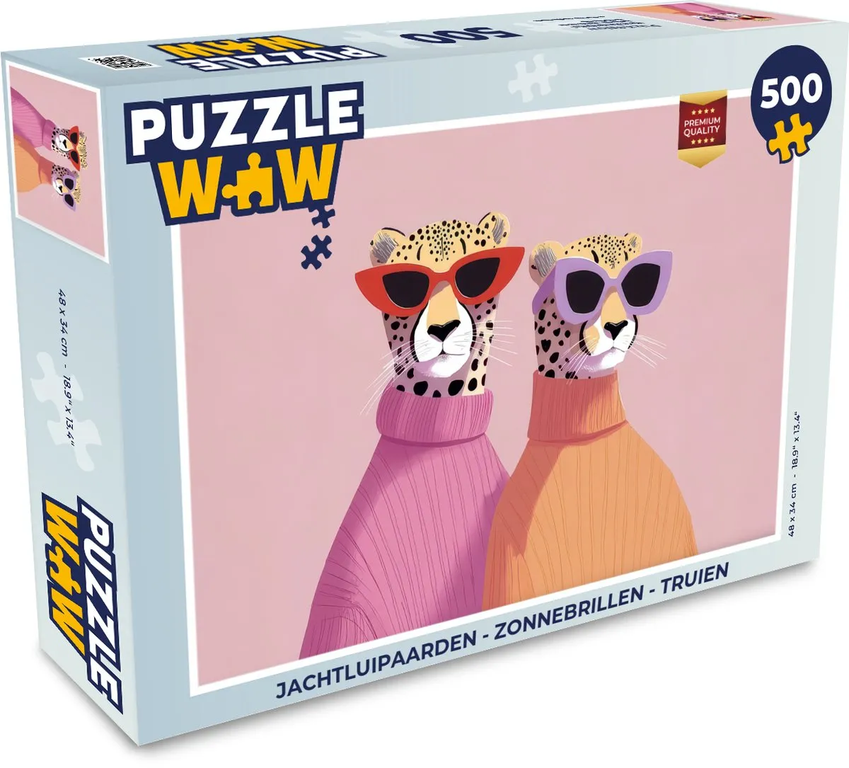 PuzzleWow Jachtluipaarden Legpuzzel 500 Stuks