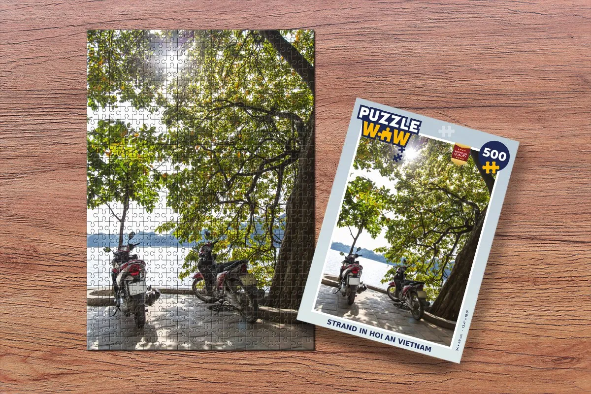 PuzzleWow Strand in Hoi An Vietnam Legpuzzel 500 Stuks - Multicolor
