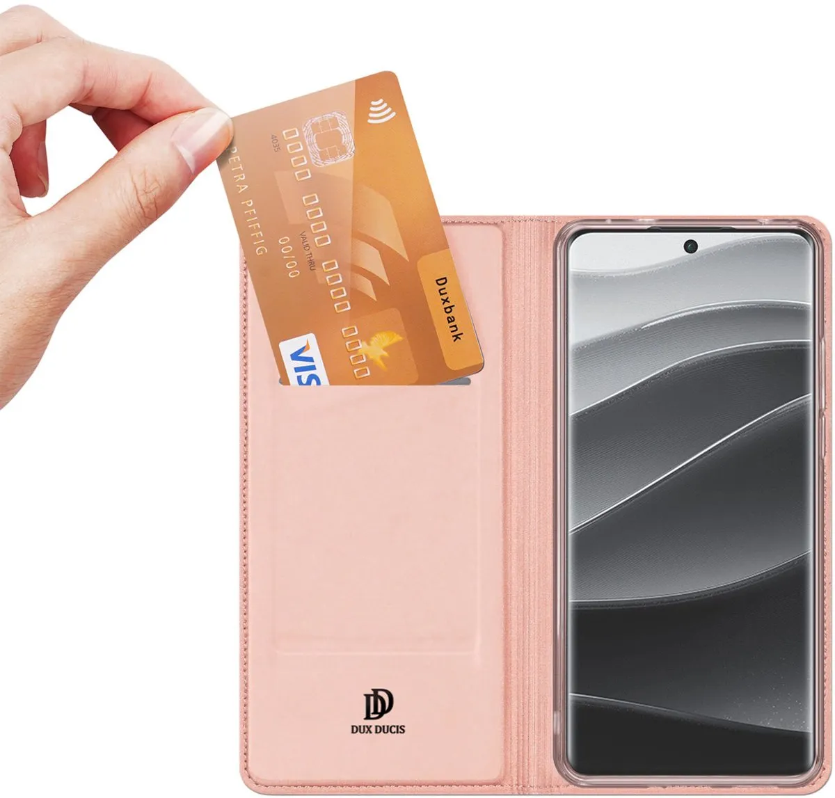 Xiaomi Dux Ducis Slim Softcase Bookcase Redmi Note 14 Pro Plus 5G - Rosé Goud