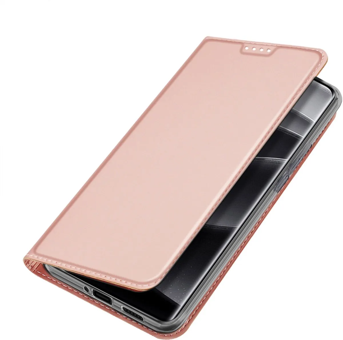 Xiaomi Dux Ducis Slim Softcase Bookcase Redmi Note 14 Pro Plus 5G - Rosé Goud