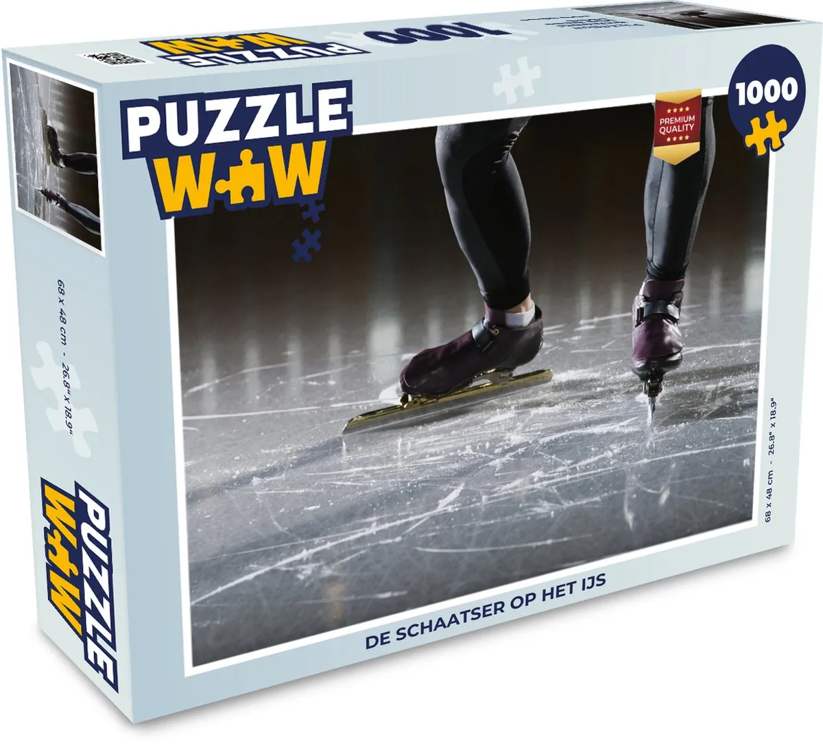 PuzzleWow Legpuzzel De Schaatser op het IJs 1000 Stuks - Multicolor
