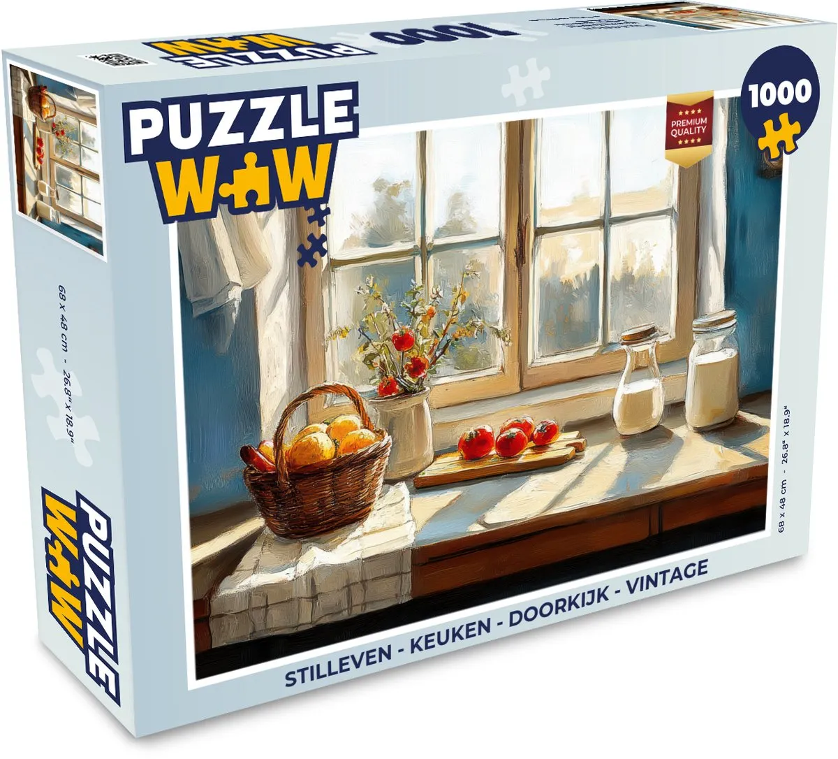 PuzzleWow Stilleven Keuken Legpuzzel 1000 Stuks - Vintage