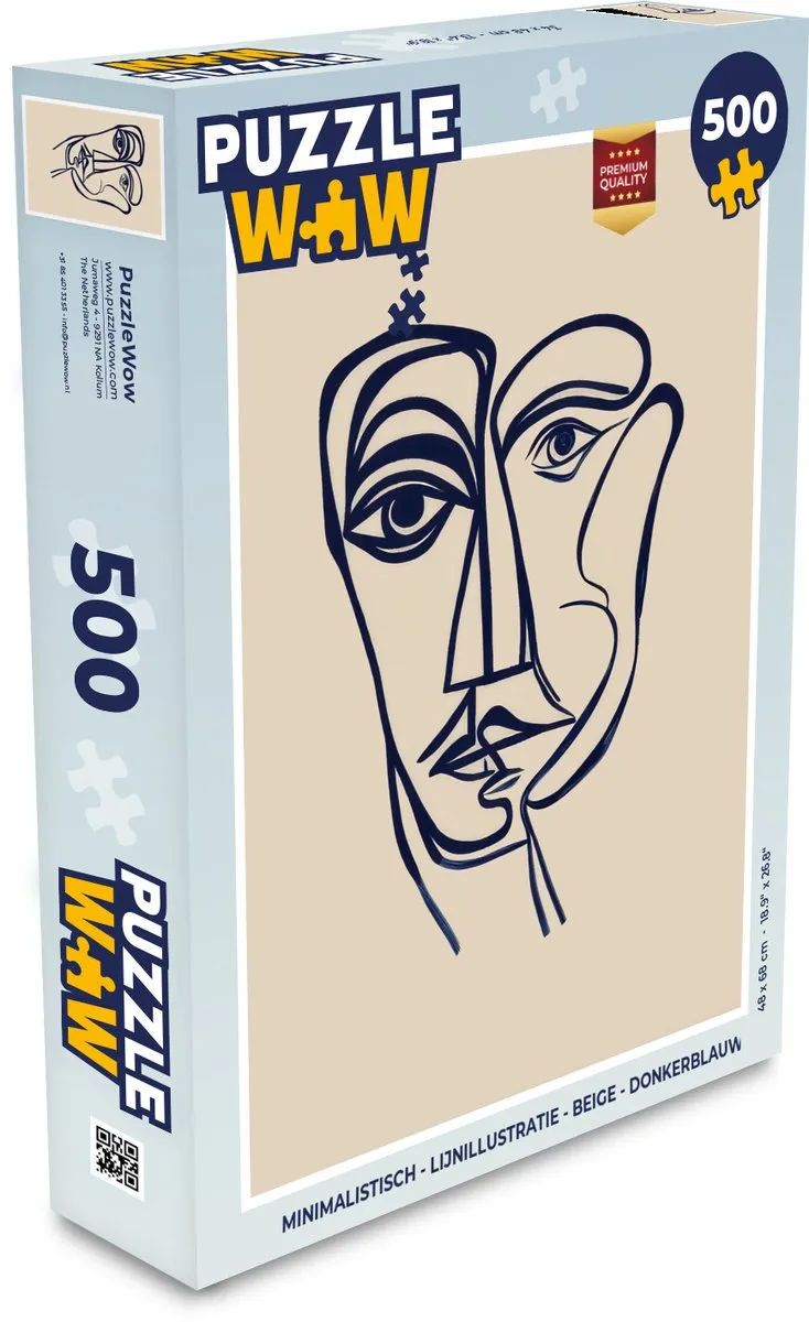 PuzzleWow Minimalistisch Legpuzzel 500 Stuks
