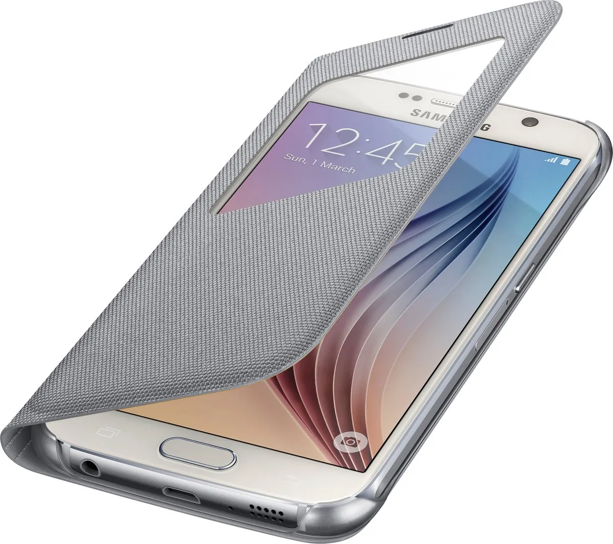 Samsung S View Cover Canvas EF-CG920BSEGWW - Zilver