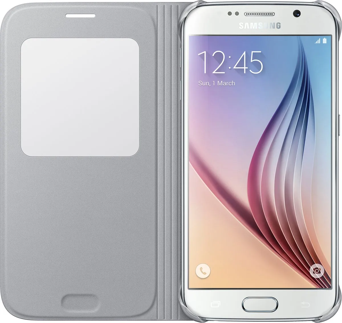 Samsung S View Cover Canvas EF-CG920BSEGWW - Zilver