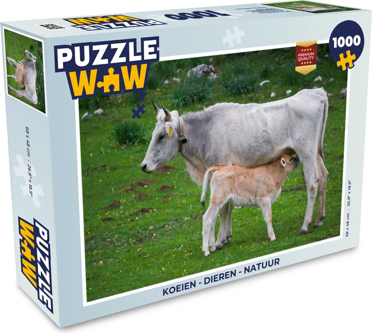 PuzzleWow Koeien Legpuzzel 1000 Stuks