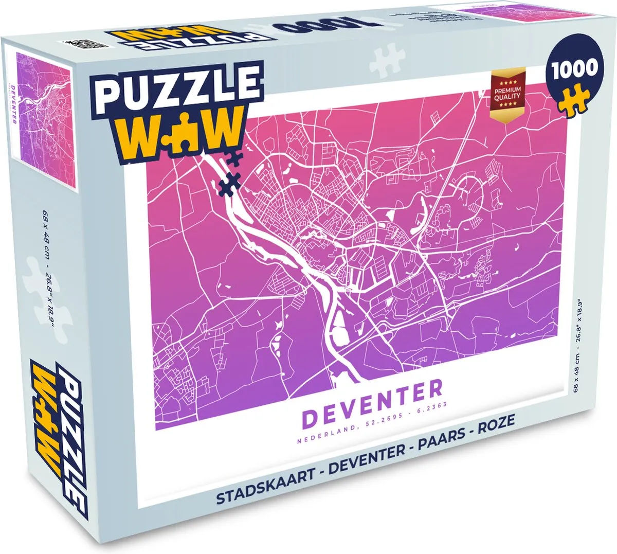 PuzzleWow Deventer Legpuzzel 1000 Stuks - Multicolor