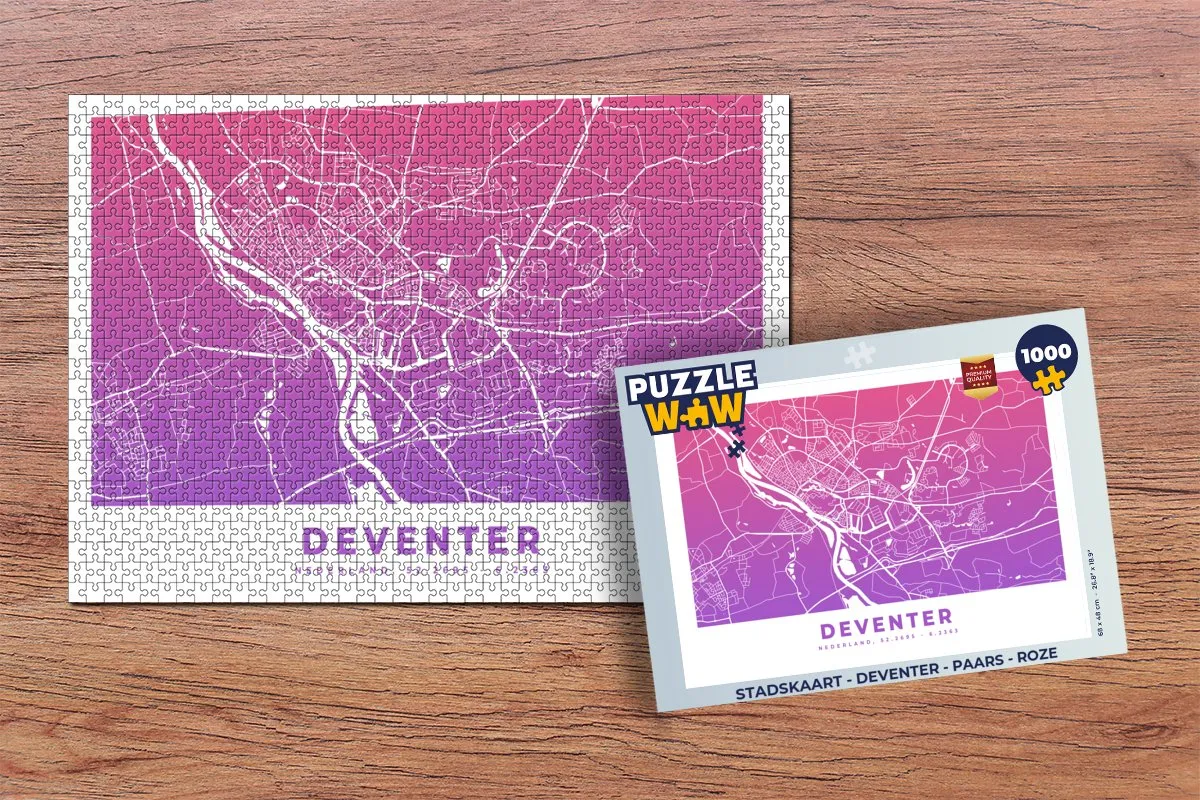 PuzzleWow Deventer Legpuzzel 1000 Stuks - Multicolor