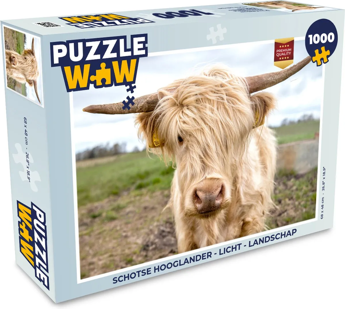 PuzzleWow Schotse Hooglander Legpuzzel 1000 Stuks