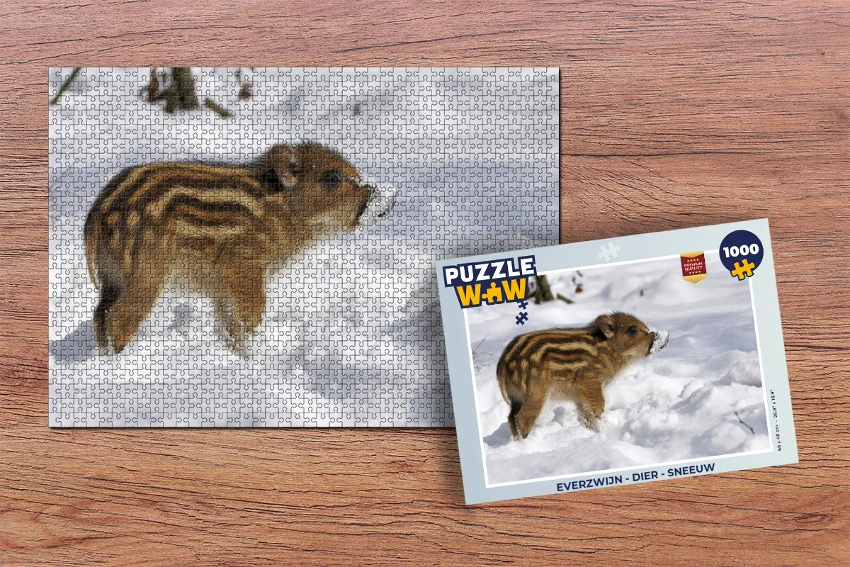 PuzzleWow Everzwijn Legpuzzel 1000 Stuks - Multicolor