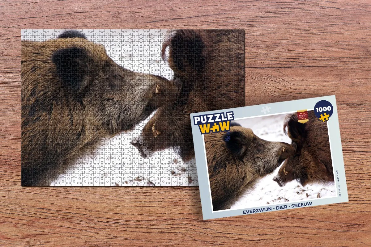 PuzzleWow Everzwijn Legpuzzel 1000 Stuks - Multicolor