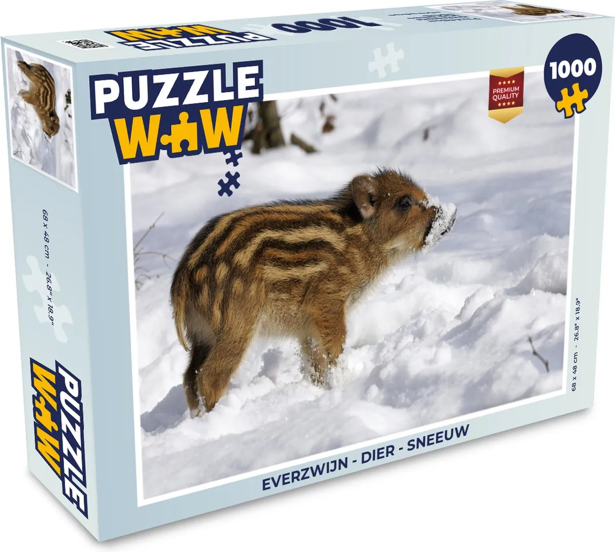 PuzzleWow Everzwijn Legpuzzel 1000 Stuks - Multicolor