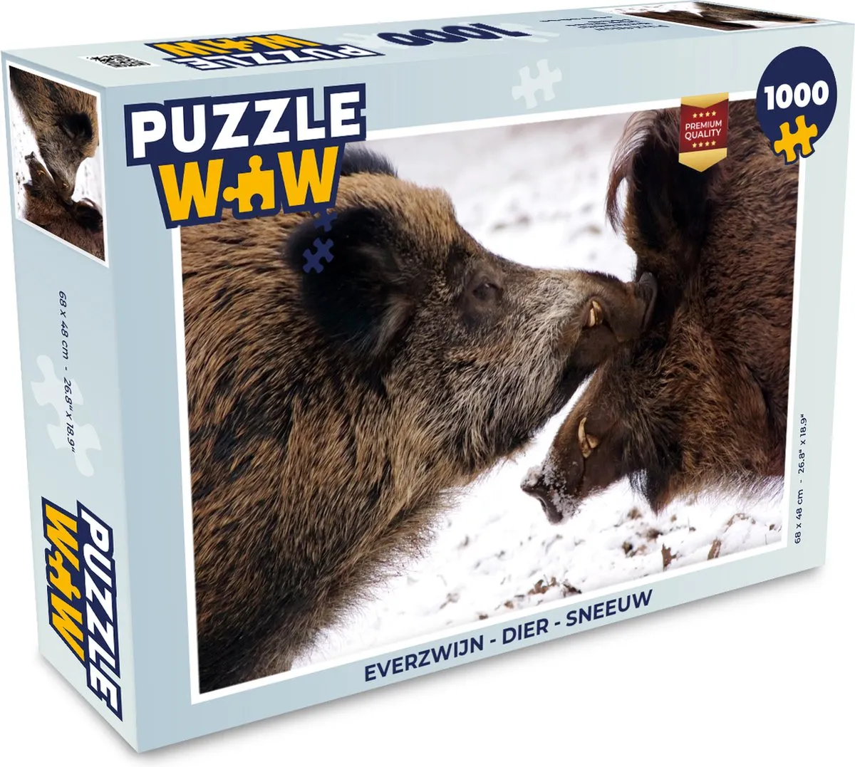 PuzzleWow Everzwijn Legpuzzel 1000 Stuks - Multicolor