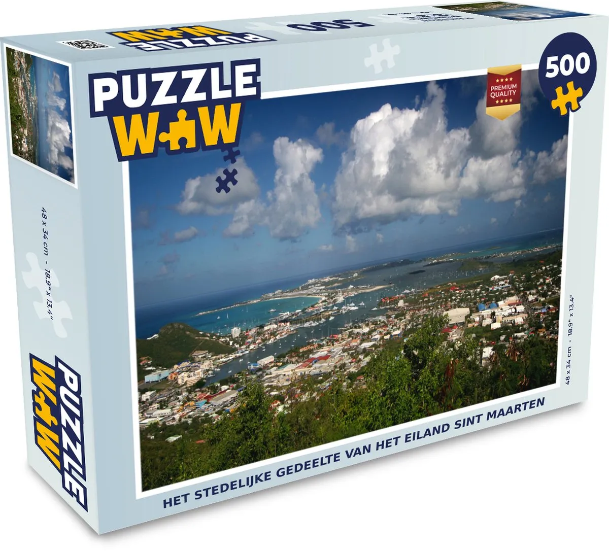 PuzzleWow Het Stedelijke Gedeelte van Sint Maarten Legpuzzel 500 Stuks
