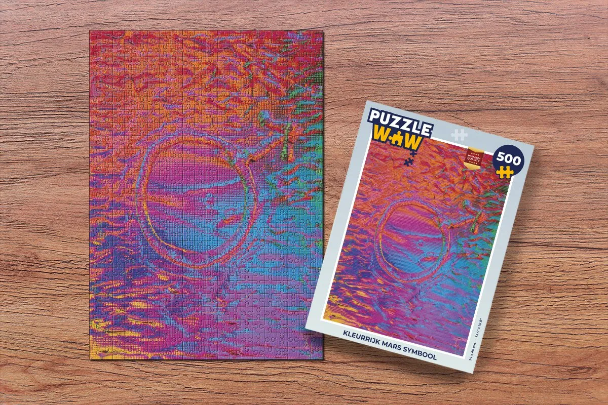 PuzzleWow Mars Symbool Legpuzzel 500 Stuks - Multicolor