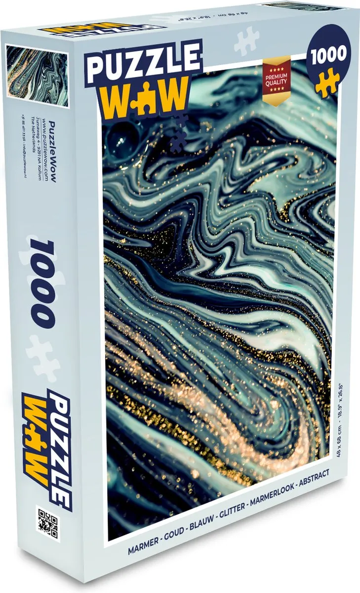 PuzzleWow Abstract Marmerlook Legpuzzel 1000 Stuks