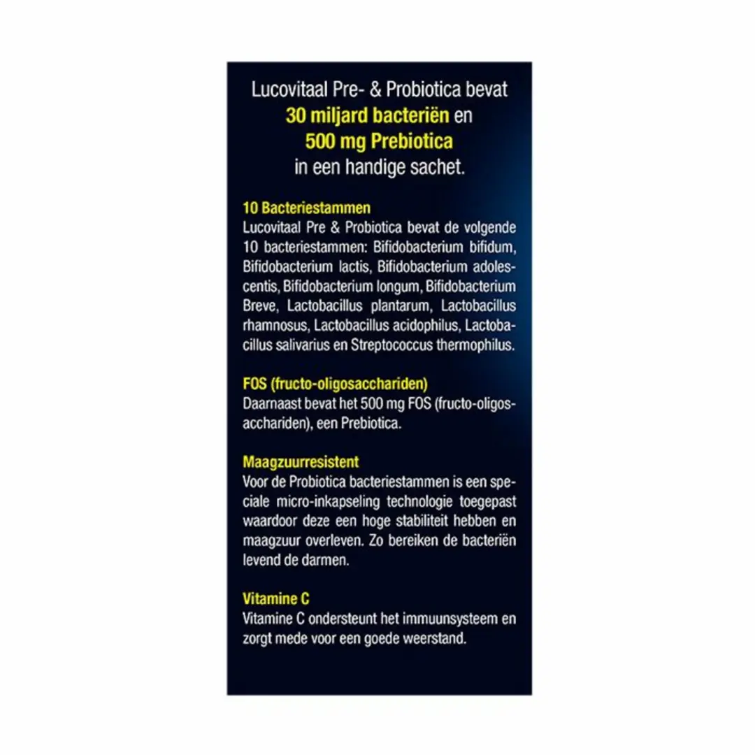 Lucovitaal Pre & Probiotica 3x10 Sachets - afbeelding 4 van 4