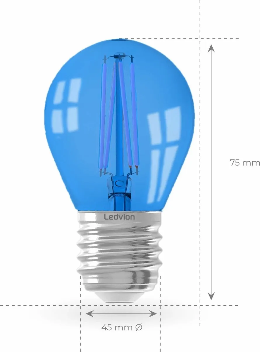 Ledvion 6X E27 LED Lampen - 2100K Warm Wit - 5 Stuks