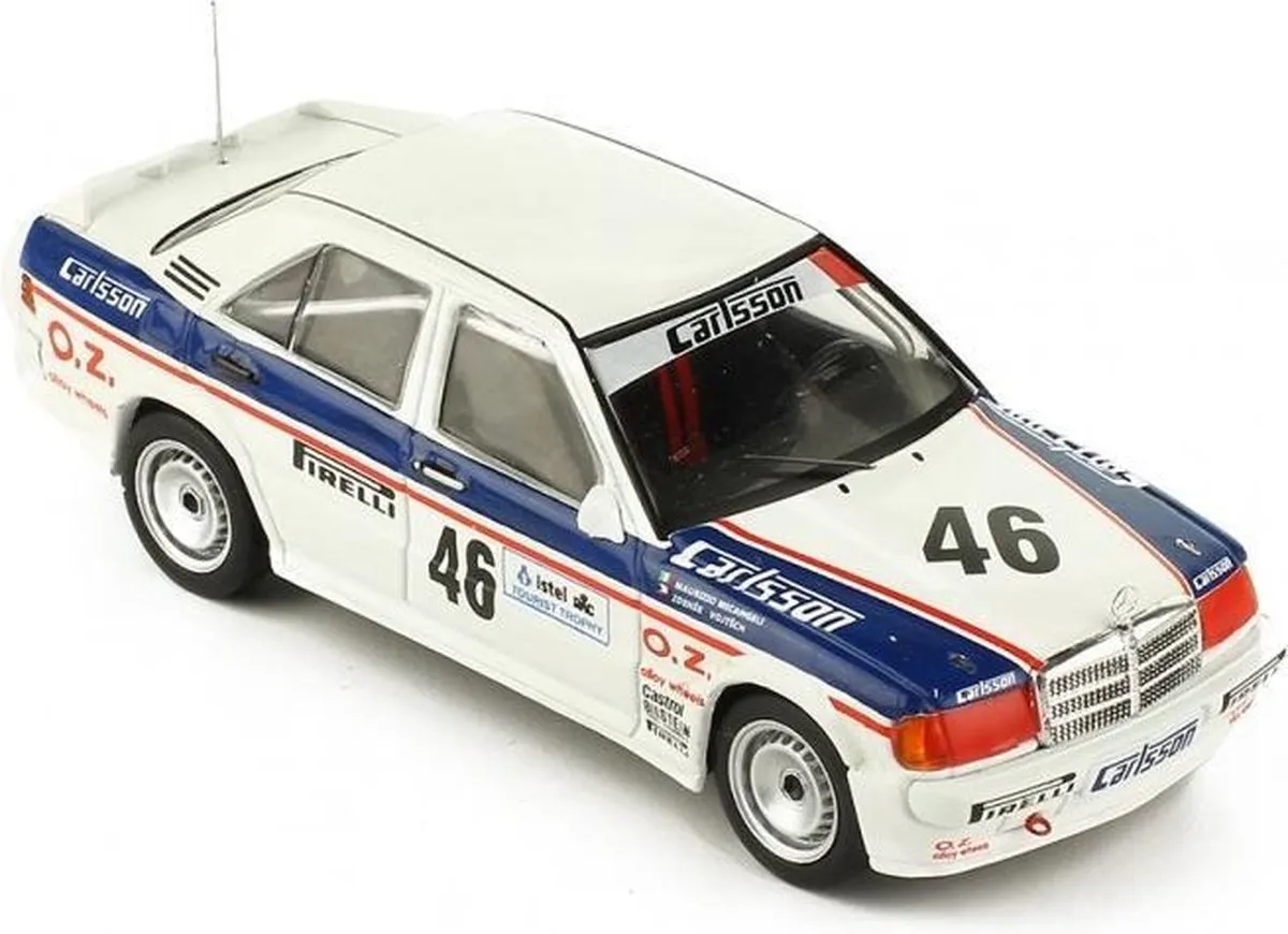 Mercedes-Benz 190E 2.3-16V #46 ETCC 1986 - IXO Models 1:43 - Wit/Blauw